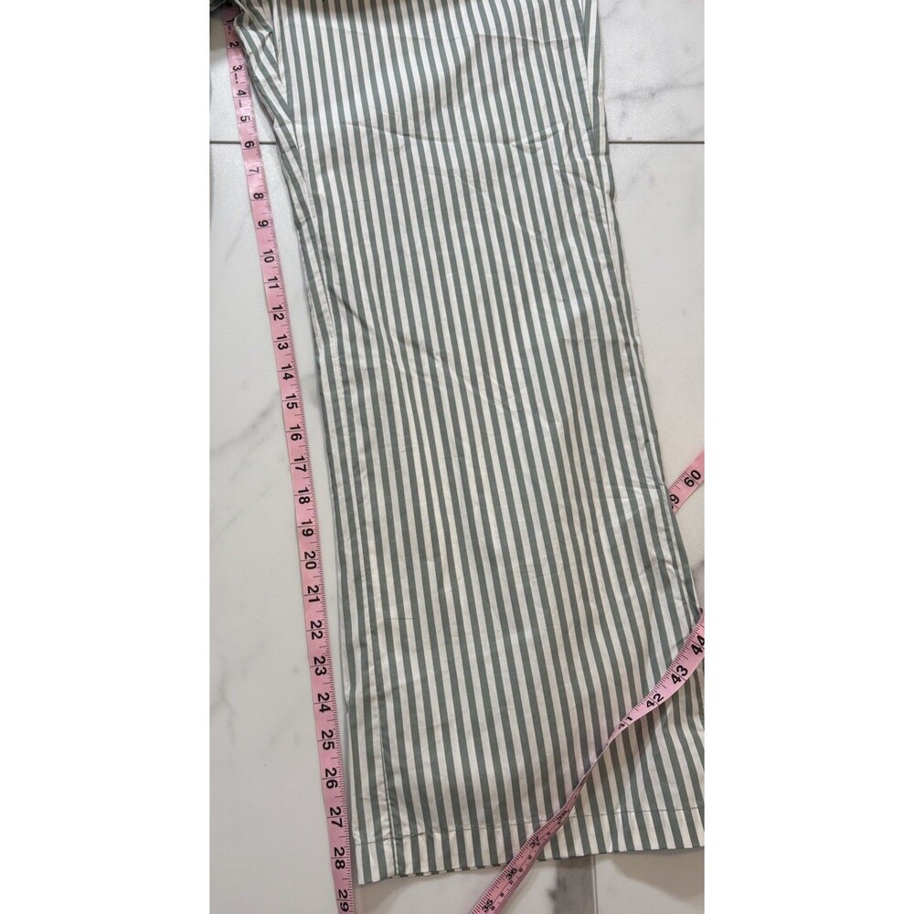 Happily Grey Boxer Pants Green and White Striped Size Large 100% Cotton - Picture 6 of 8